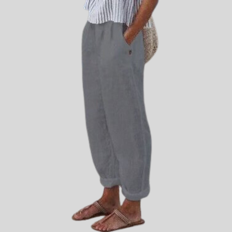 Leichte Damen-Hose Mit Seitentaschen