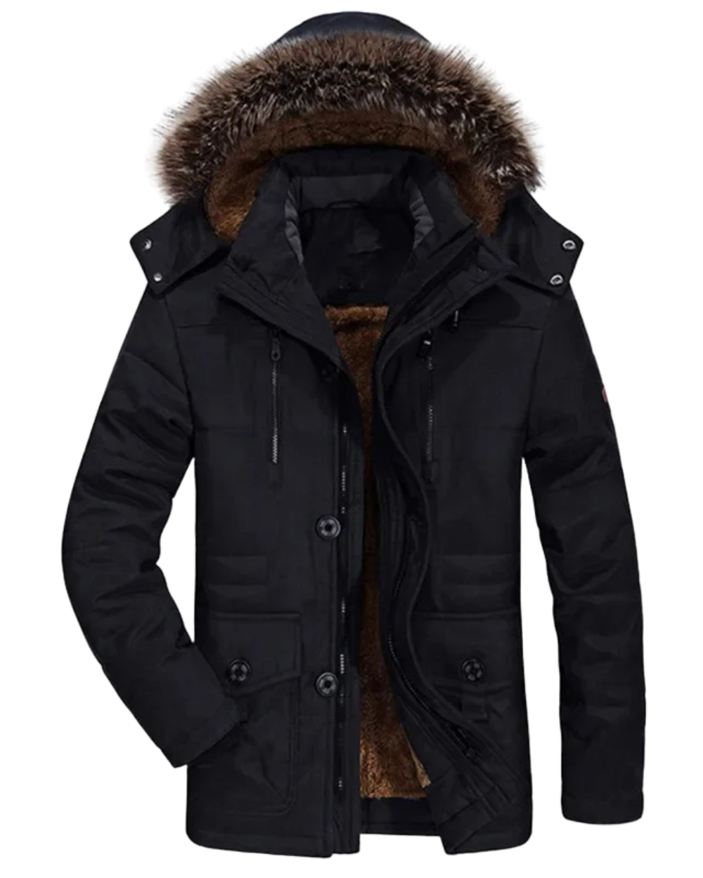 Damen Herren Baumwoll-Hoodie-Jacke Schwarz - Norvielle
