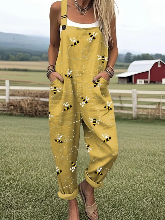 Leichte Damen Jumpsuit Vintage-Style - Norvielle