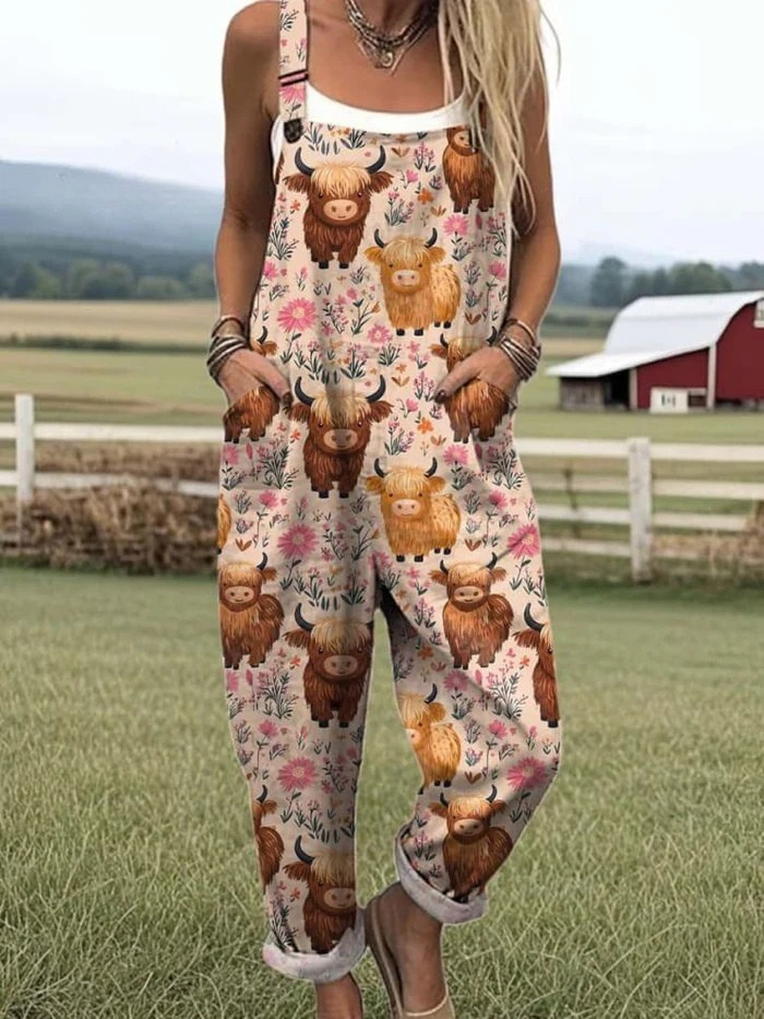 Leichte Damen Jumpsuit Vintage-Style