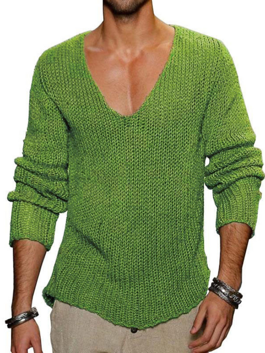 Herren V-Ausschnitt Pullover Lockere Passform - Norvielle
