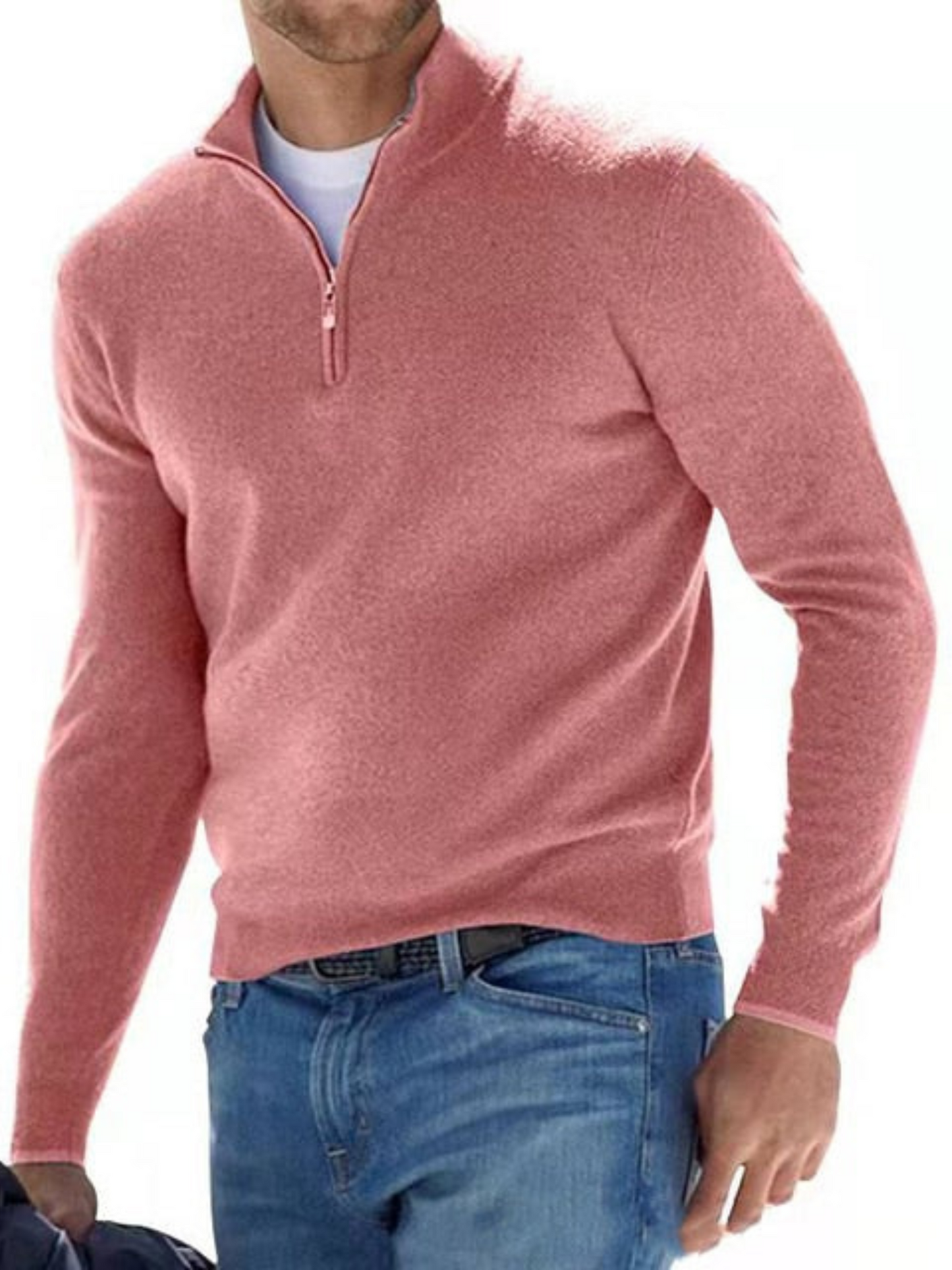 Herrenpullover V-Ausschnitt Gestrickt Regulär