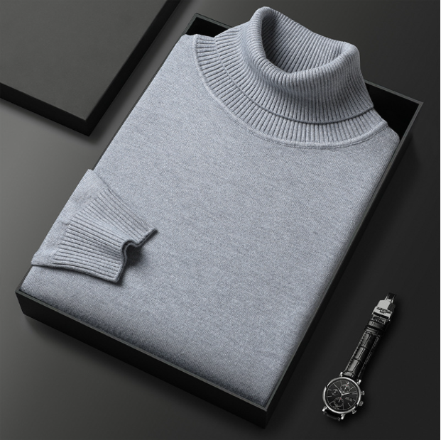 Herren Rollkragenpullover Lässig Frühjahr
