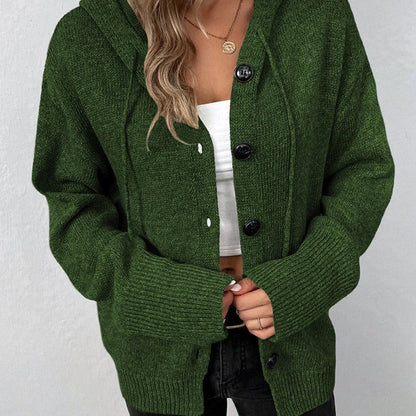 Damen Kapuzencardigan Kordelzug - Norvielle