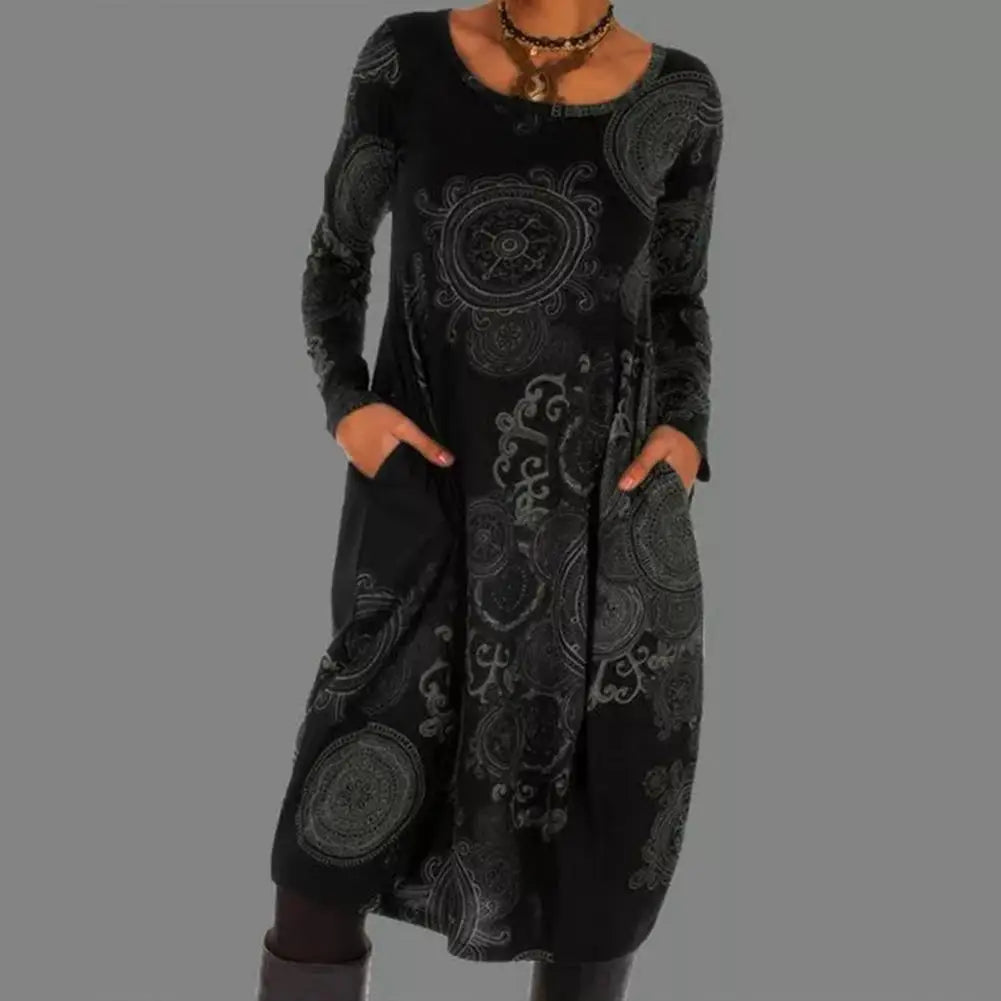 Norvielle Damen Boho-Kleid