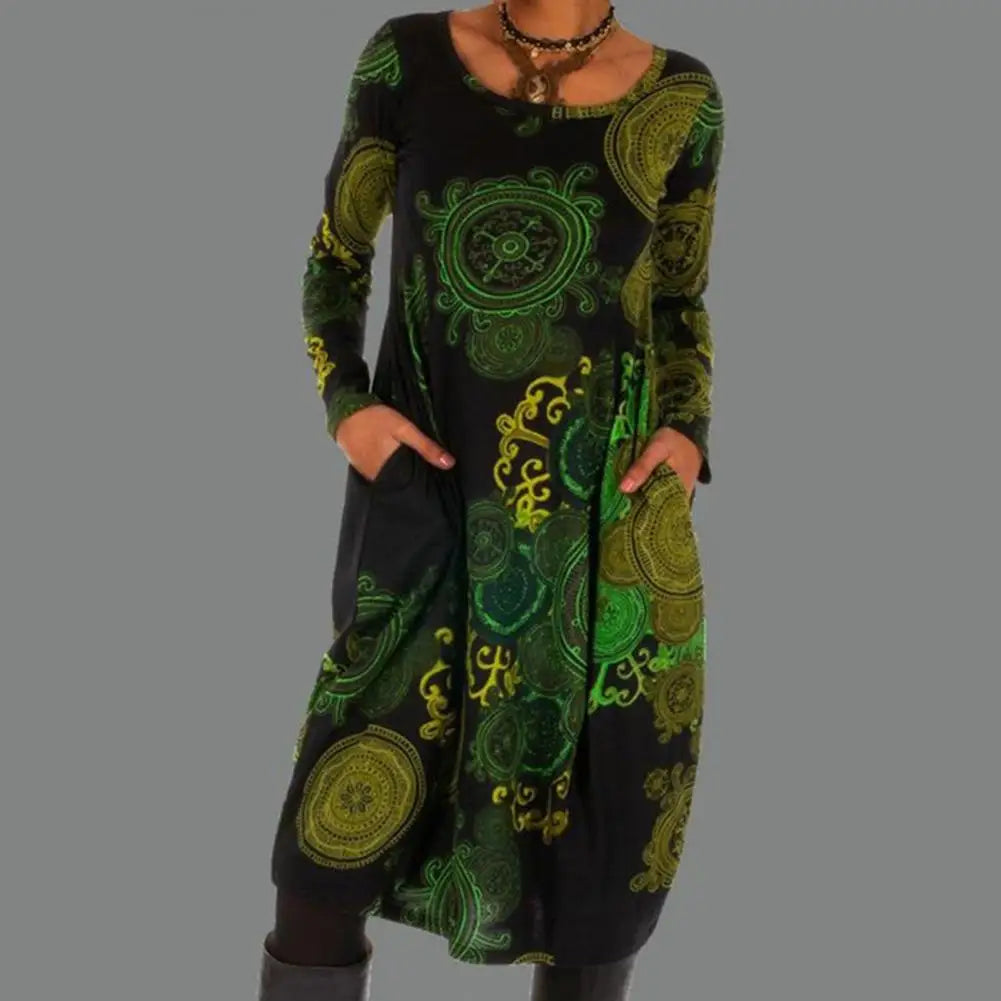 Norvielle Damen Boho-Kleid