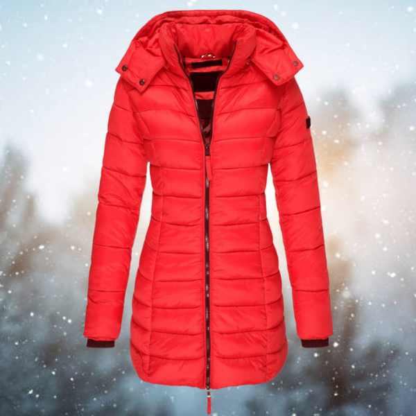 Damen Winterjacke Lange Kapuze Warm