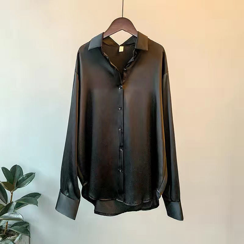 Damen Seidenbluse Spitze Weiß