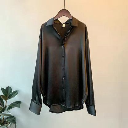 Damen Seidenbluse Spitze Weiß