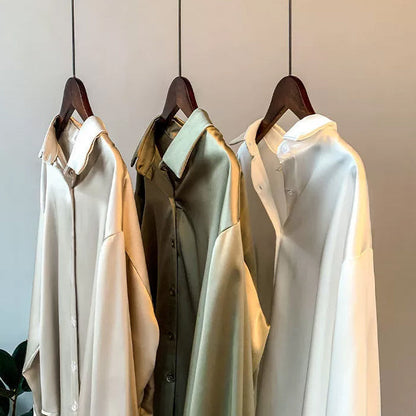 Damen Seidenbluse Spitze Weiß