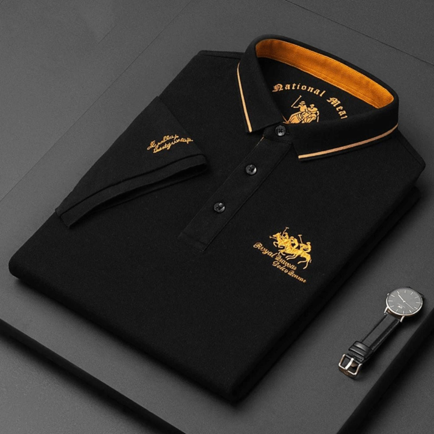 Herren Polo-Shirt -Qualität Baumwolle Weiß