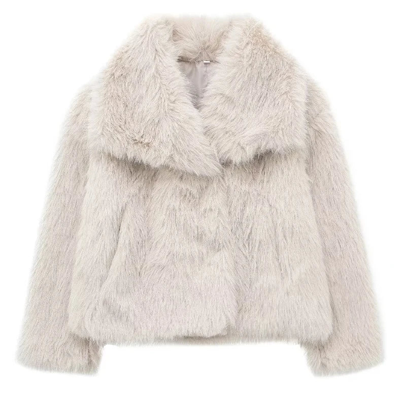 Damen Pelzjacke Warm Stilvoll