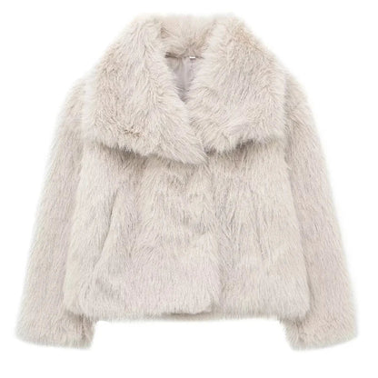 Damen Pelzjacke Warm Stilvoll
