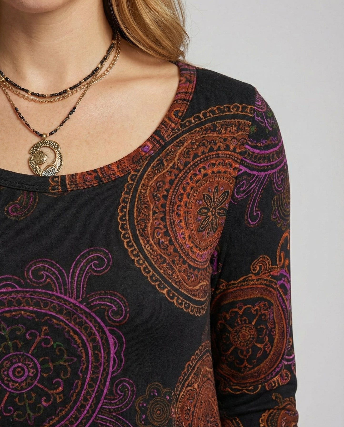 Norvielle Damen Boho-Kleid Lässig