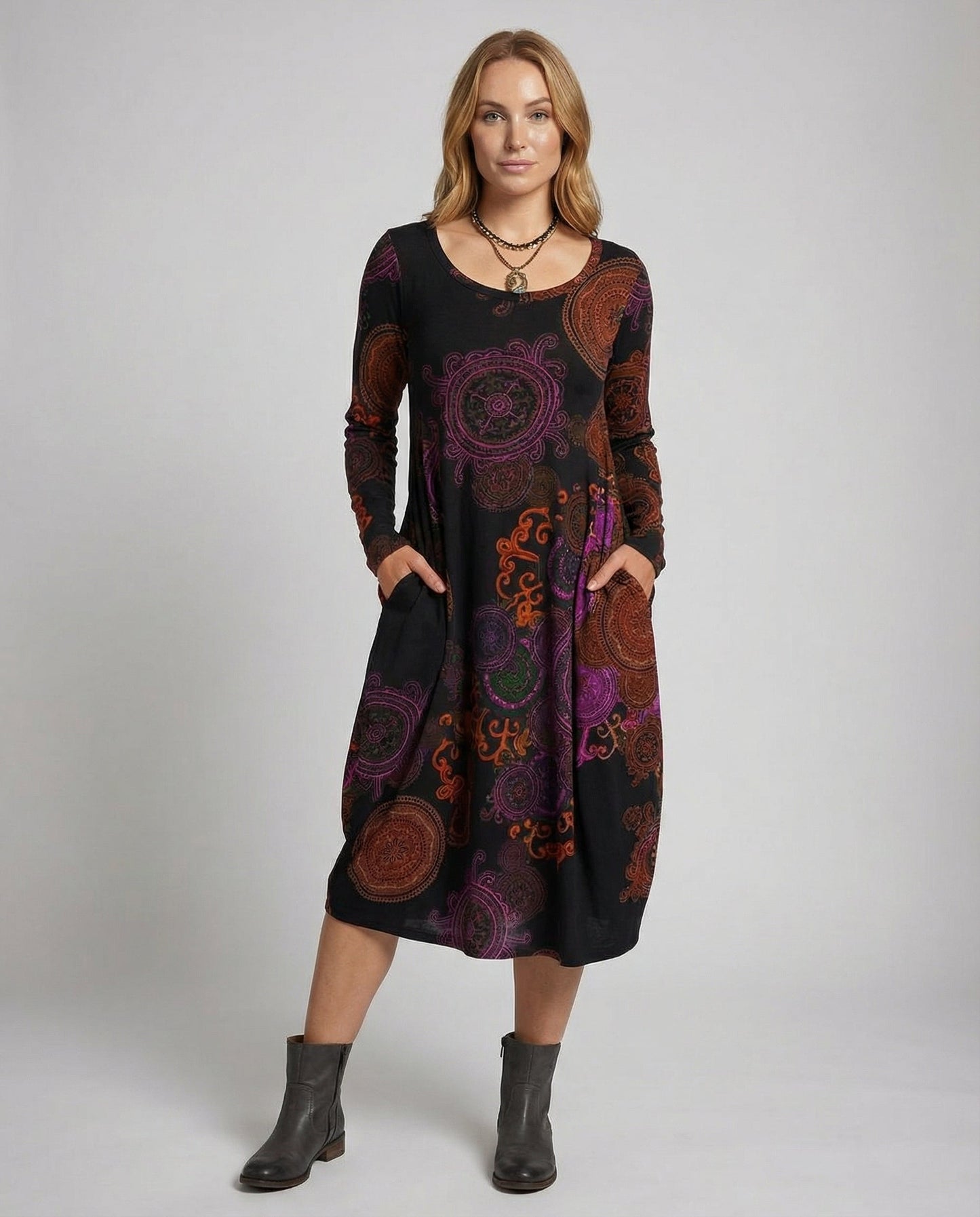 Norvielle Damen Boho-Kleid Lässig - Norvielle