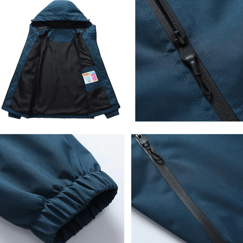 Norvielle Herren Outdoorjacke Wasserdicht Winddicht Kapuze - Norvielle