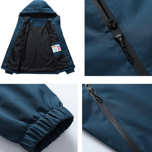 Norvielle Herren Outdoorjacke Wasserdicht Winddicht Kapuze - Norvielle