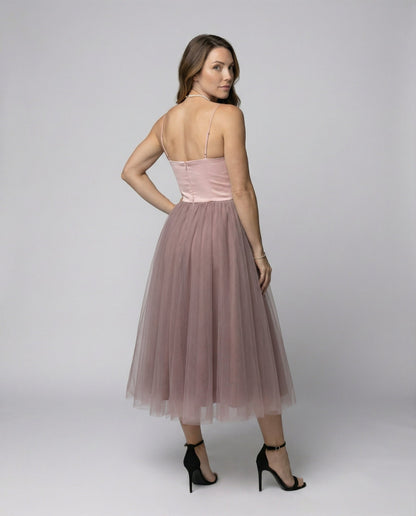 Damen Tüll Korsett Abendkleid