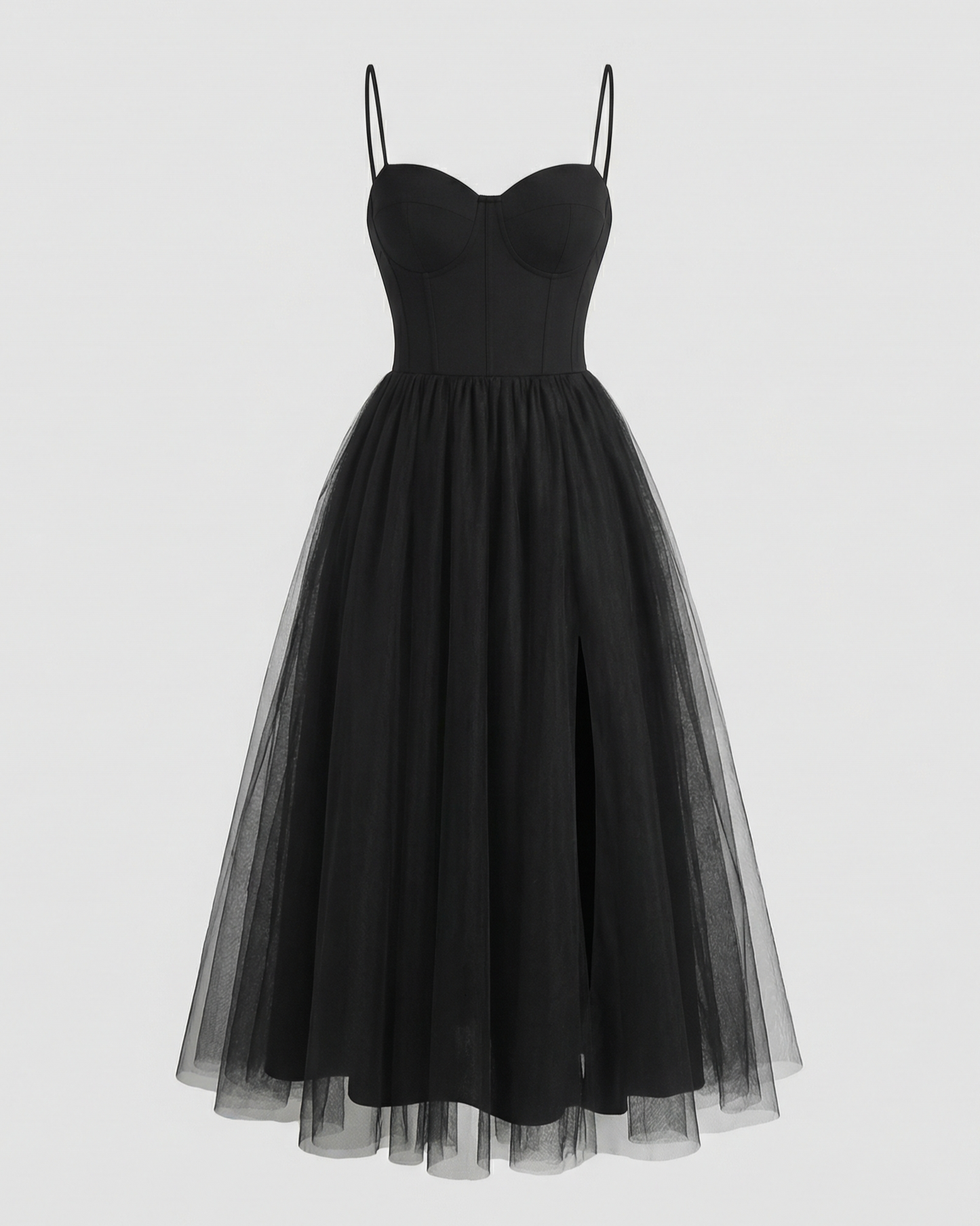 Damen Tüll Korsett Abendkleid