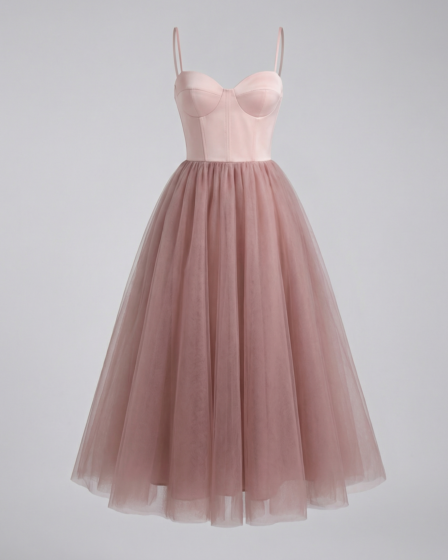 Damen Tüll Korsett Abendkleid