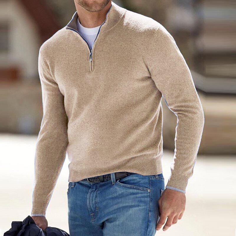 Herren Strickpullover Langarm Viertel-Reißverschluss - Norvielle