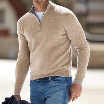 Herren Strickpullover Langarm Viertel-Reißverschluss - Norvielle