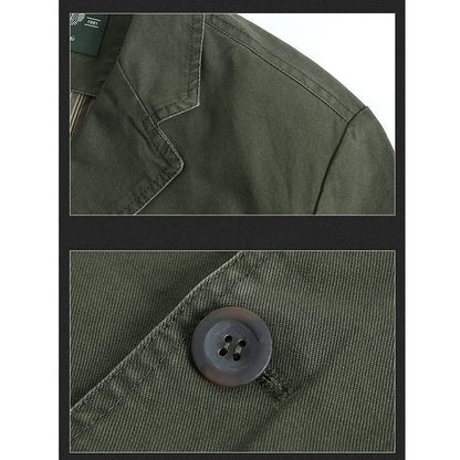 Vintage Jacke - Einreihig - Taschen - Herrenjacke - Herbstjacke-Chaps Herrenmode