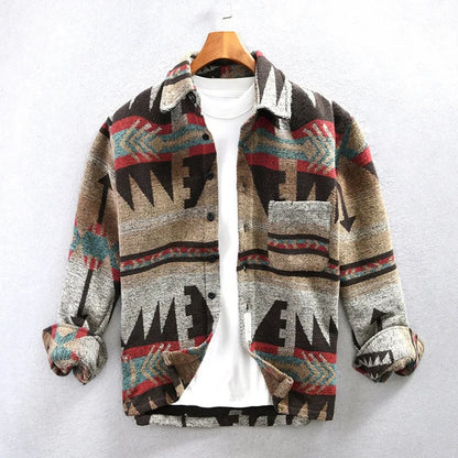 Herren Overshirt-Jacke bedruckt Vintage-Style - Norvielle