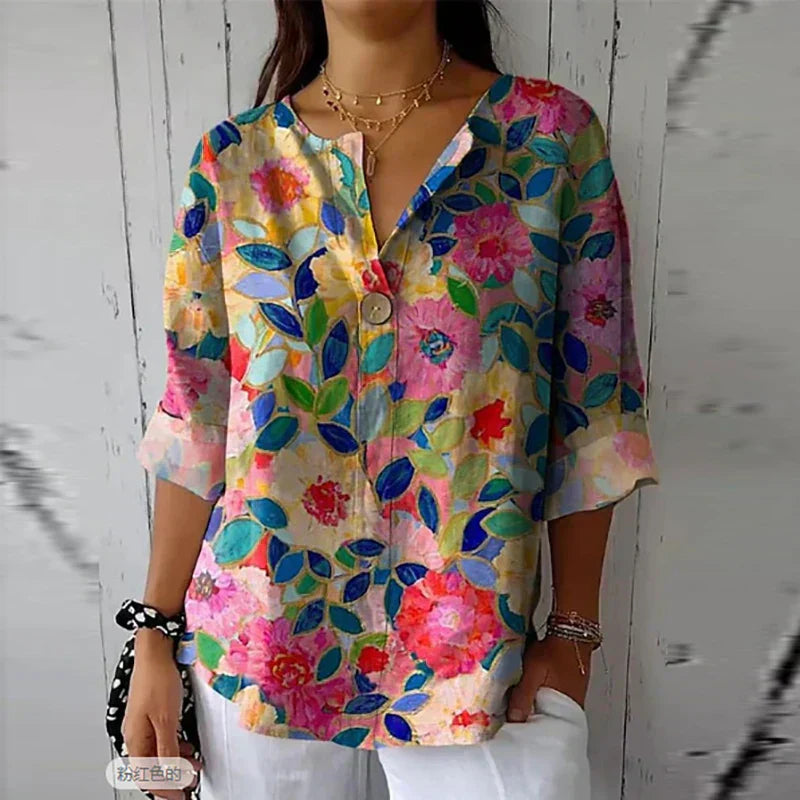 Tereza Damen Vintage Bluse Französischer Stil - Norvielle