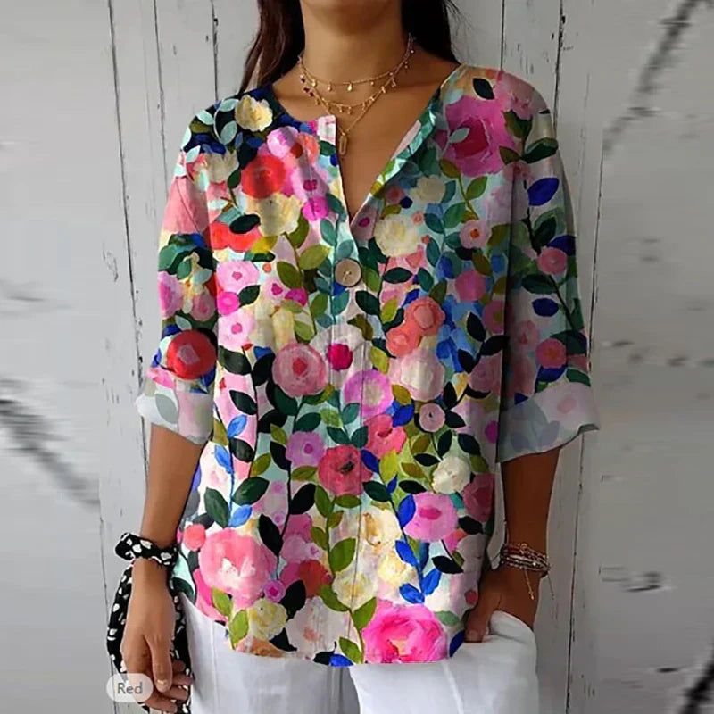 Damen Bluse Vintage-Stil Französischer Look