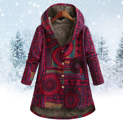 Kapuzenjacke Bedruckt Unisex Baumwolle