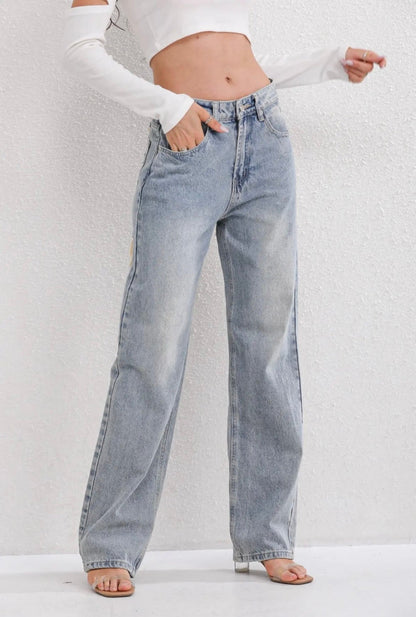 Damen Jeans Strukturierte Oberfläche