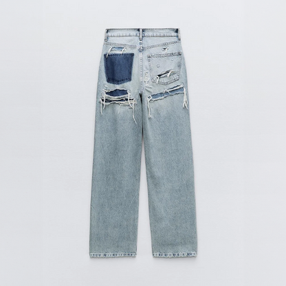 Damen Jeans Strukturierte Oberfläche