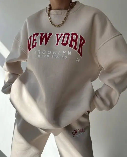 Damen Zweiteiliges Set Übergröße New York Style - Norvielle