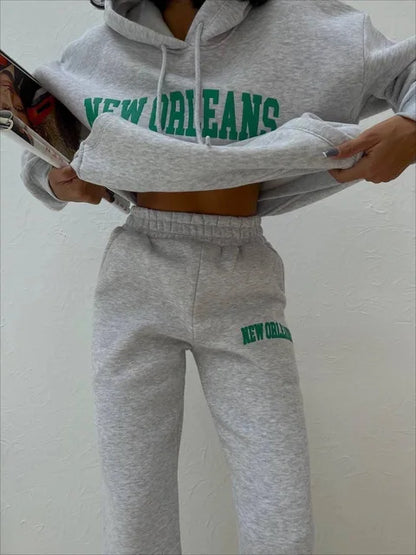 Damen Zweiteiliges Set Übergröße New York Style