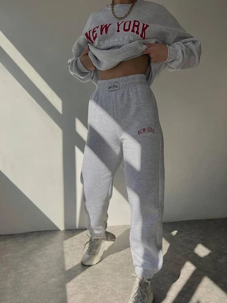 Damen Zweiteiliges Set Übergröße New York Style