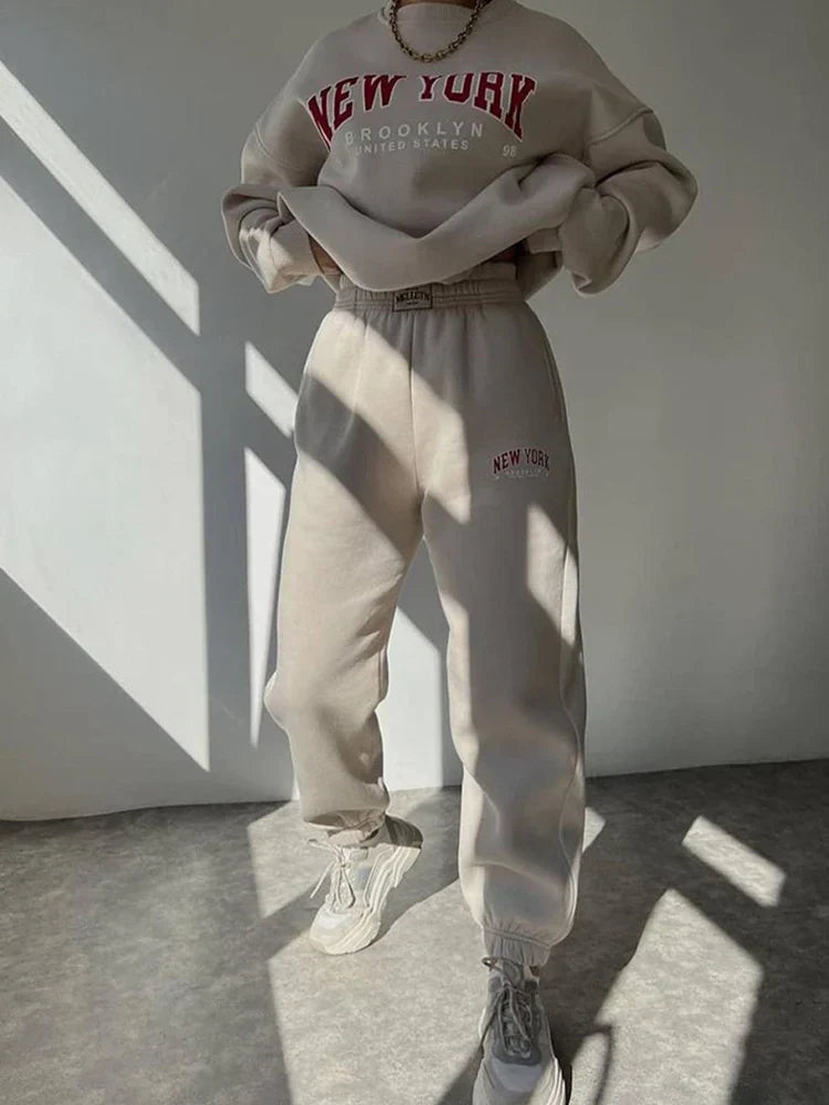 Damen Zweiteiliges Set Übergröße New York Style
