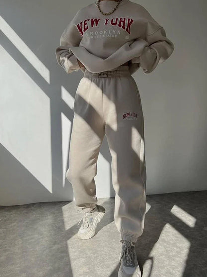 Damen Zweiteiliges Set Übergröße New York Style