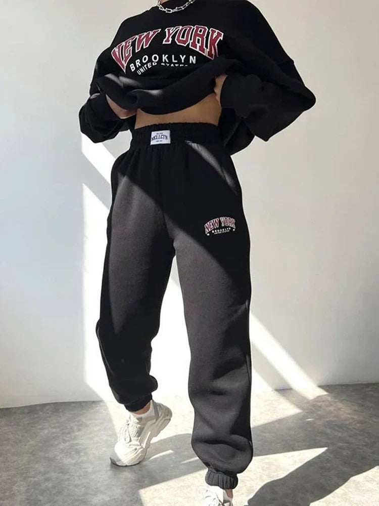 Damen Zweiteiliges Set Übergröße New York Style