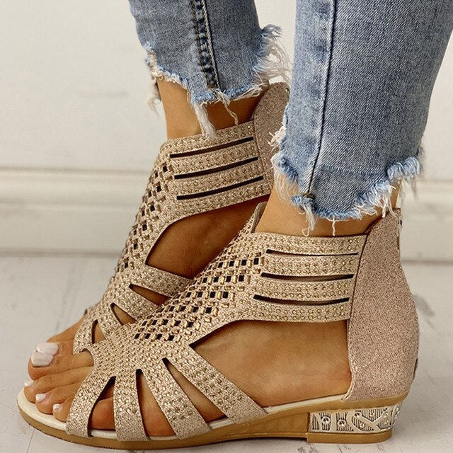 Norvielle Damen Orthopädische Sandalen Niedriger Absatz - Norvielle