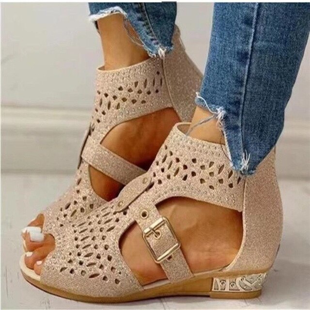 Norvielle Damen Orthopädische Sandalen Niedriger Absatz
