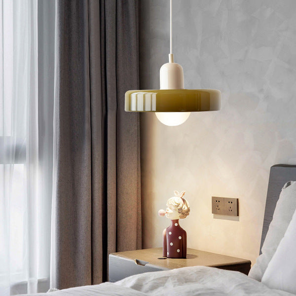 Bauhaus Pendelleuchte Farbiges Glas