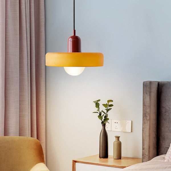 Bauhaus Pendelleuchte Farbiges Glas