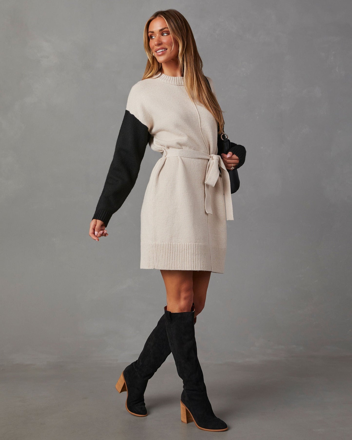 Norvielle Damen Slouch Stiefel mit Heiligenschein