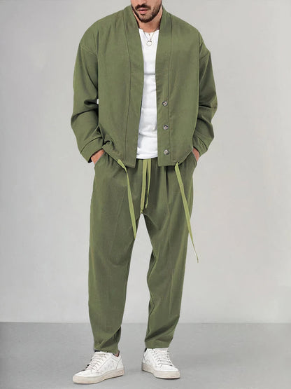 Norvielle Damen Frühjacksen-Set Hose Polyester Anthrazit