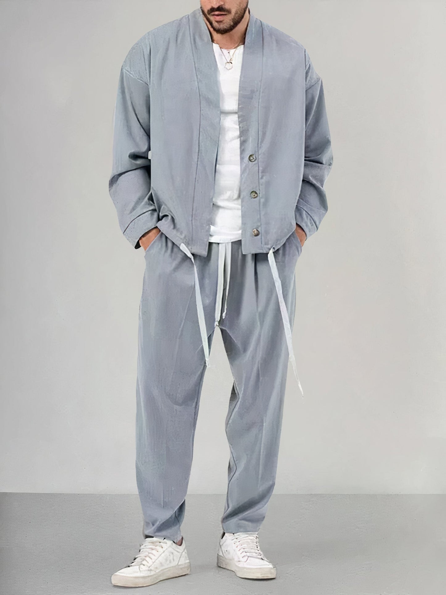 Norvielle Damen Frühjacksen-Set Hose Polyester Anthrazit