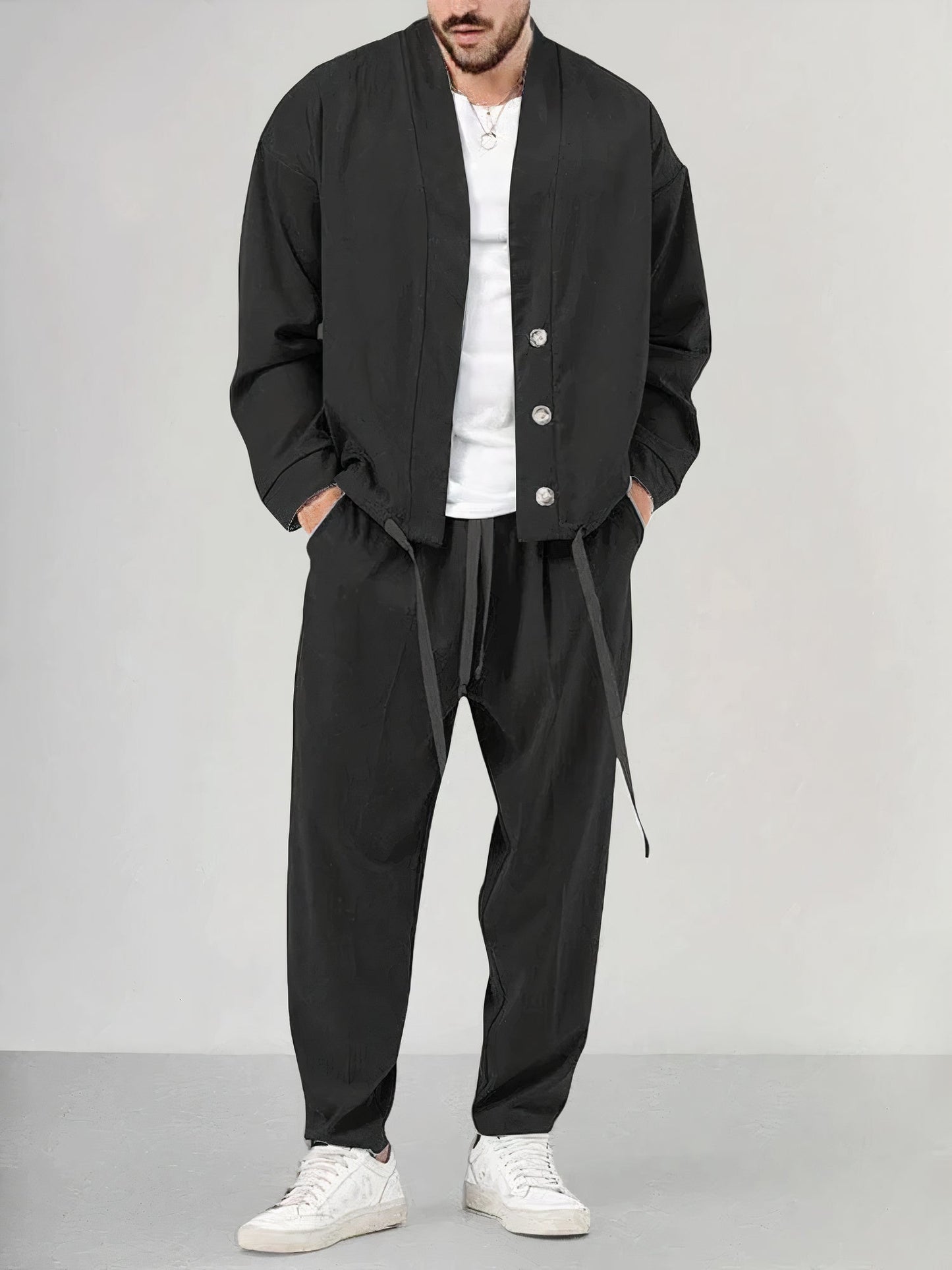 Norvielle Damen Frühjacksen-Set Hose Polyester Anthrazit