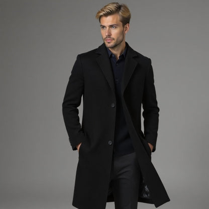 Herren Wintermantel Slim Fit Klassisch