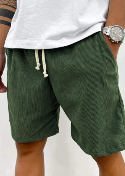Herren Freizeitshorts Kordelzug Baumwolle Bequem