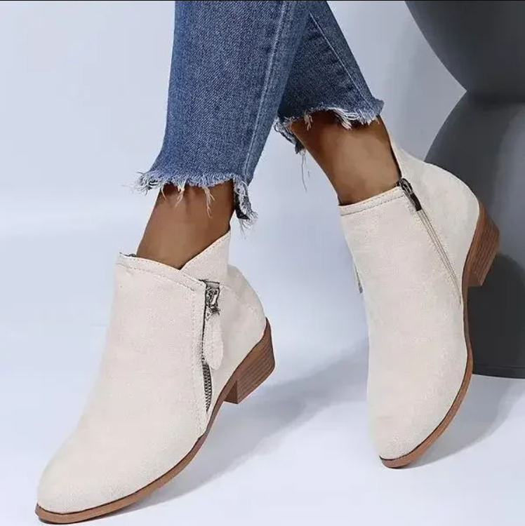 Damen Orthopädische Lederstiefelette Warm